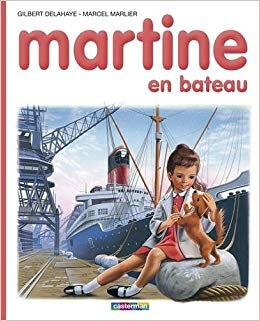 Martine en bateau - Click to enlarge picture.