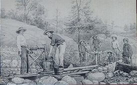 Vintage Mining postcard reproduction