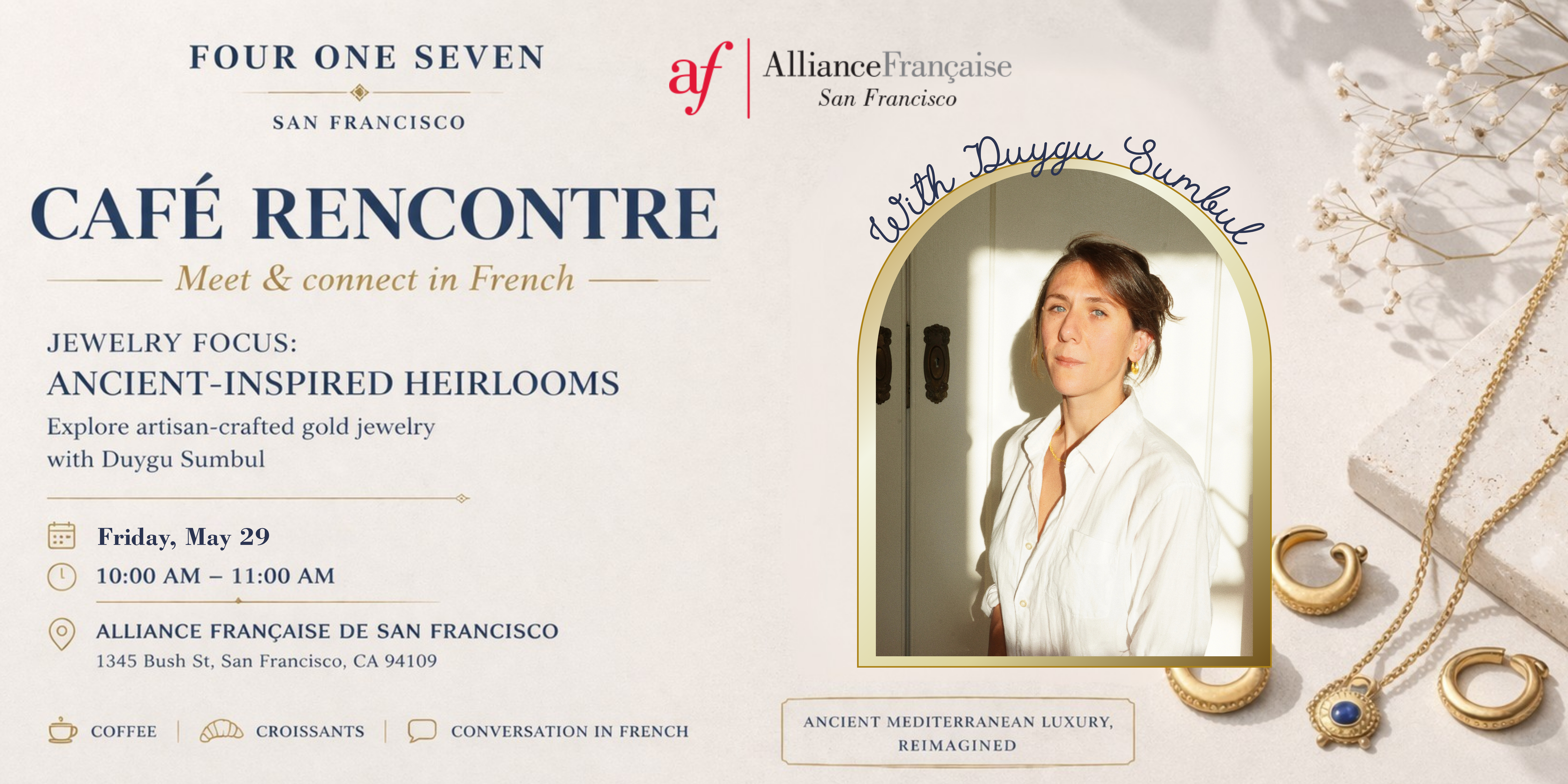 Café "Rencontre": Meet Jewelry Designer Duygu Sumbul- May 29, 2026