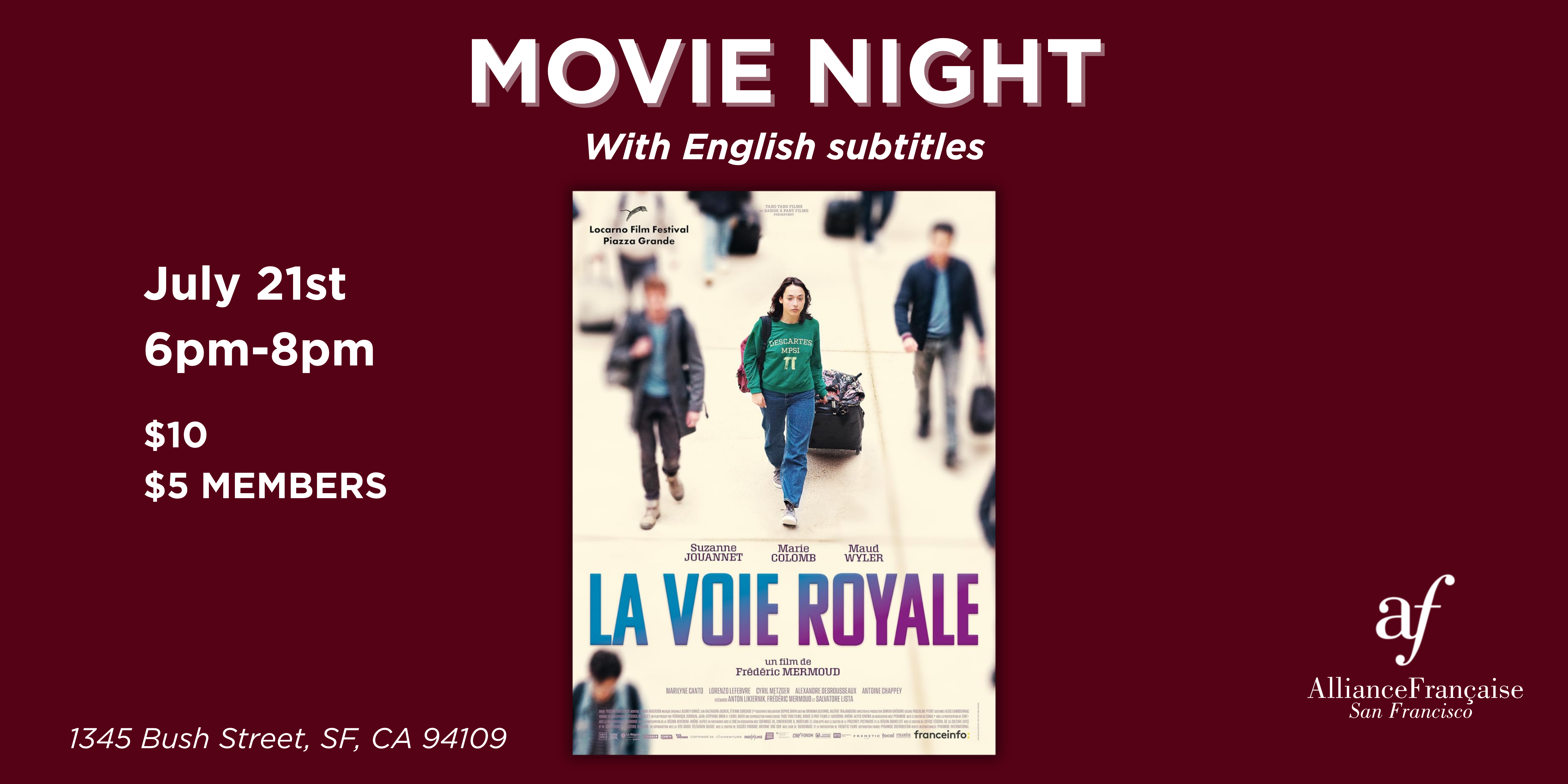 Movie Night : La Voie Royale - July 21st 2026