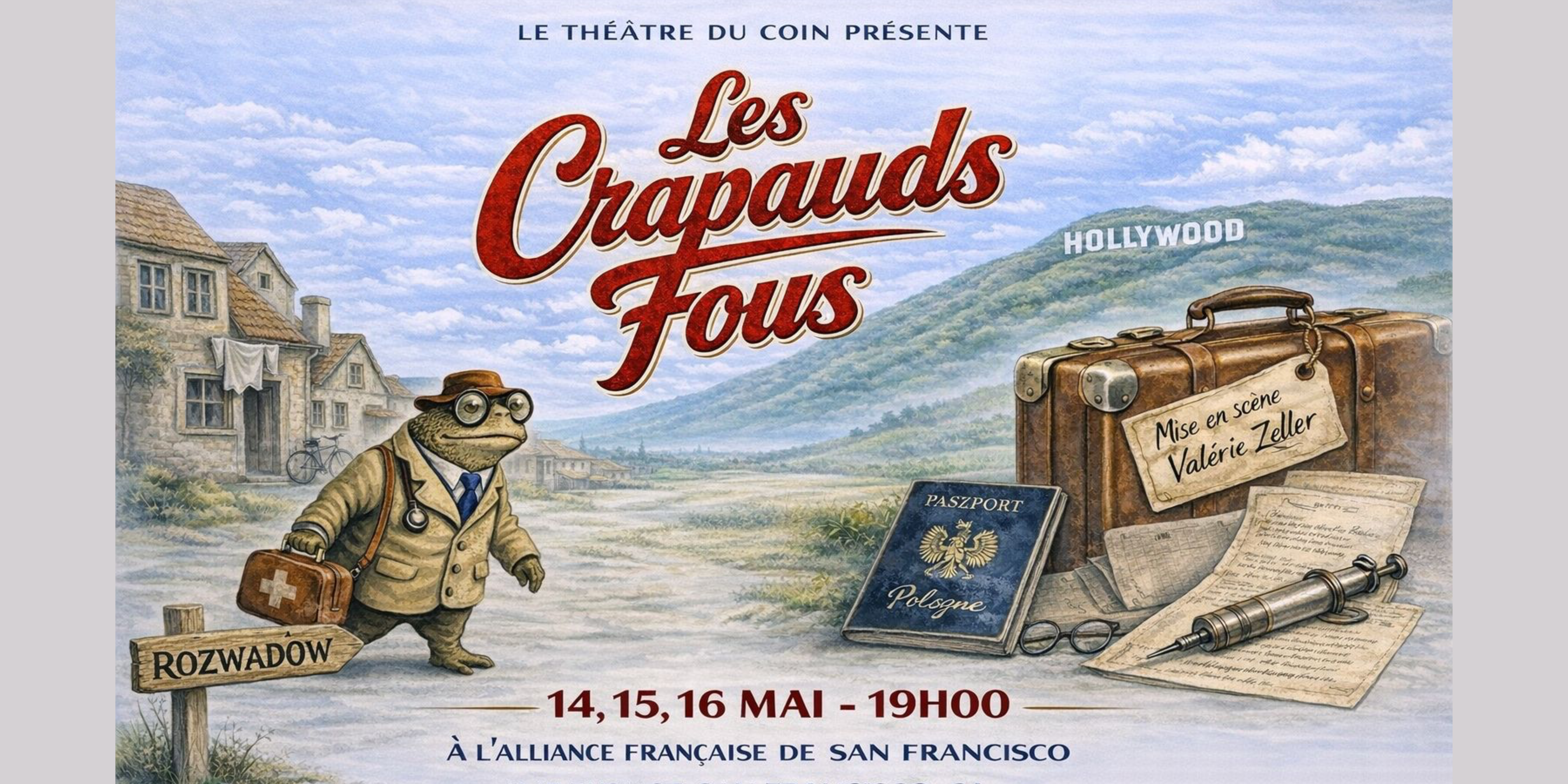 May 14 Theatre play in French: LES CRAPAUDS FOUS  by  Mélody Mourey