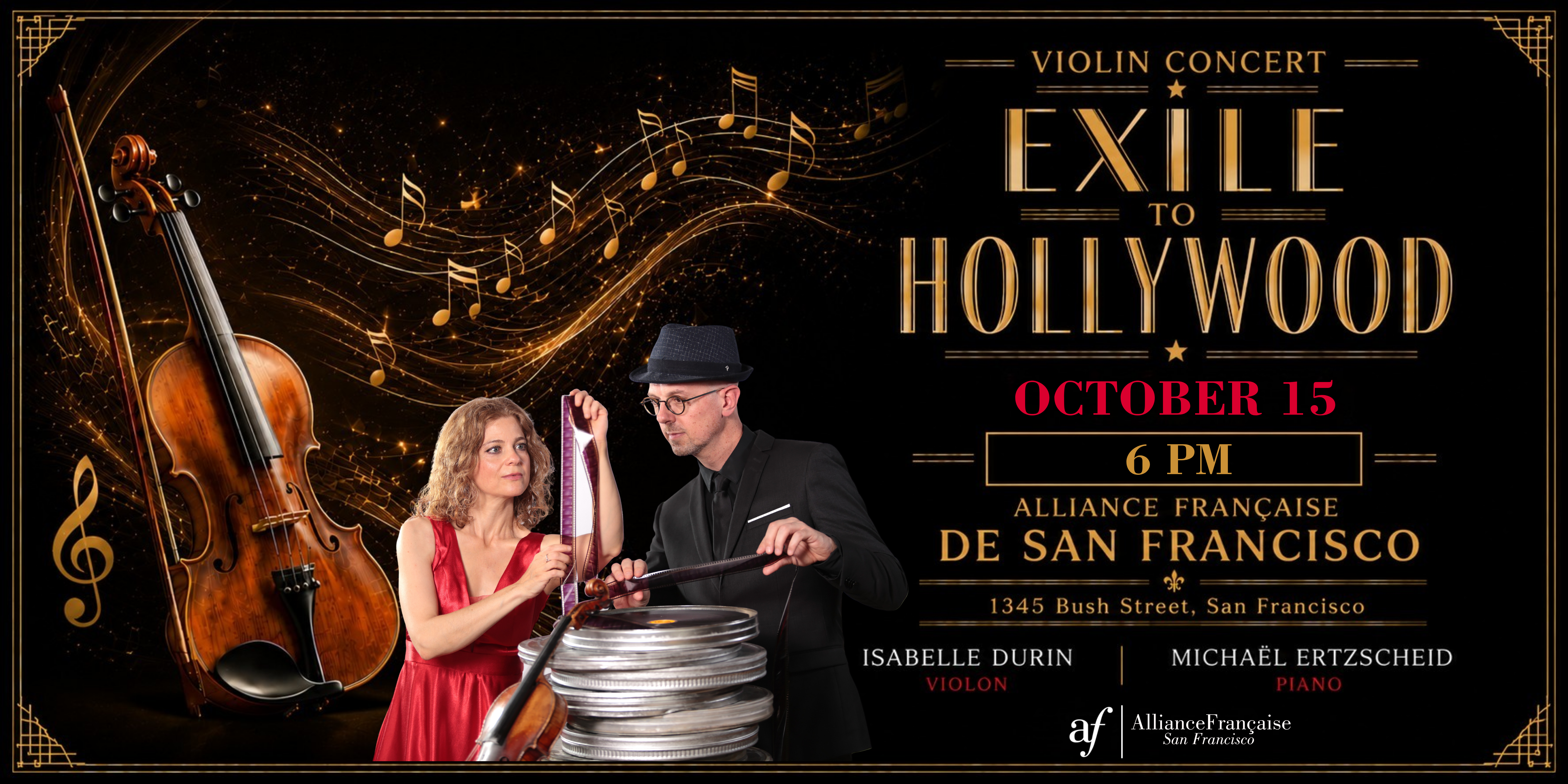 Exile to Hollywood : violin & piano concert at Alliance Française SF
