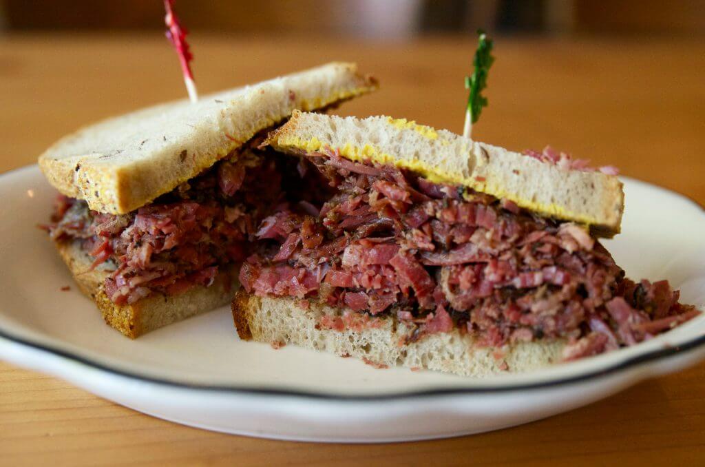 Augie's smoked meat sandwich